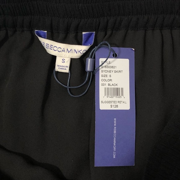 NEW Rebecca Minkoff Sydney Black Grommet Tiered Ruffle Mini Skirt - Picture 3 of 6